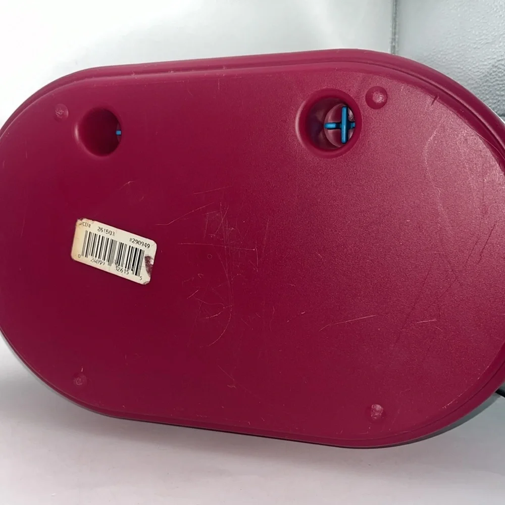 Vintage Caboodles Oval Make Up Organizer Storage Travel Case Maroon Teal 90s